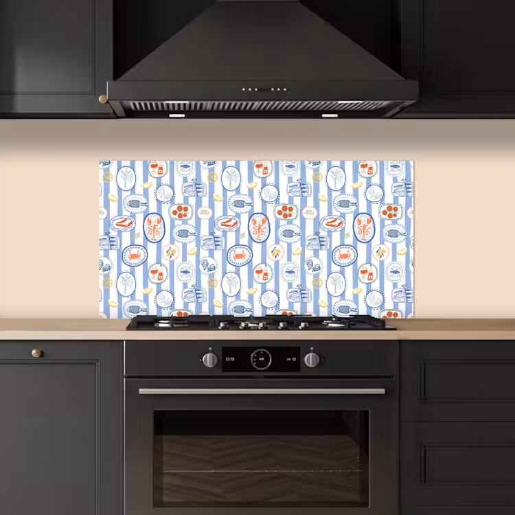 Zee - Sfeer - Kreeft - Oester keuken achterwand spatscherm middel 899 -sfeer1
