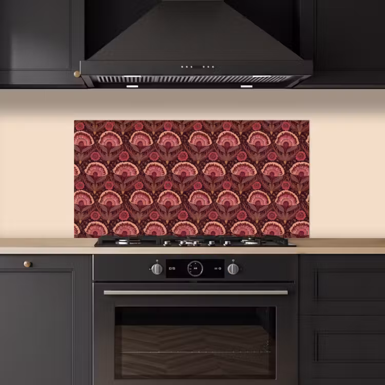 Antiek - Bloemen - Kleurrijk keuken achterwand spatscherm middel 899 -sfeer1