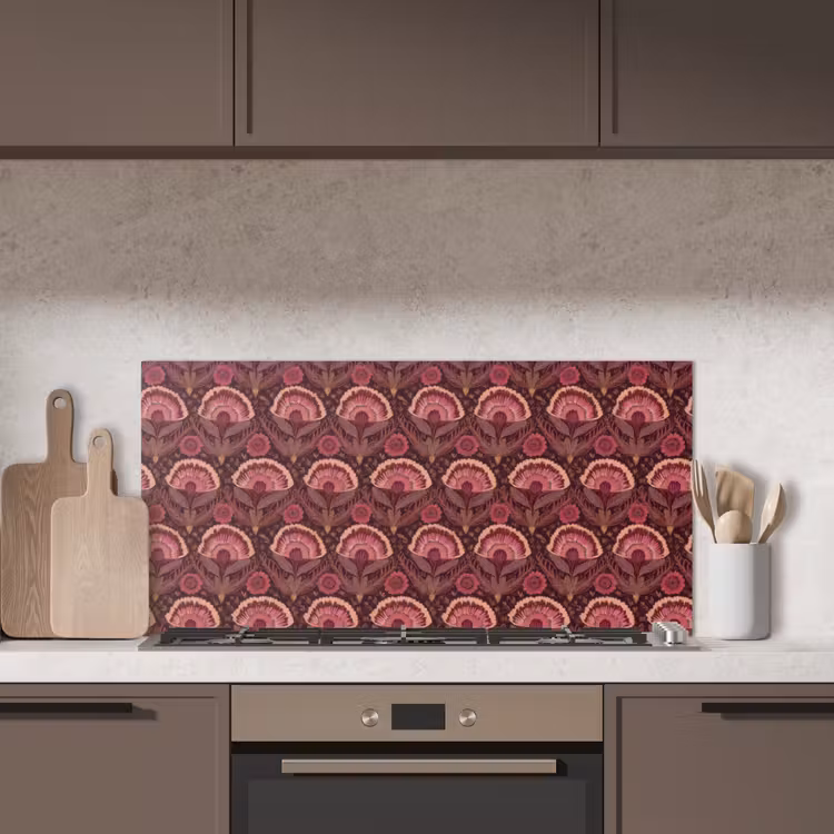 Antiek - Bloemen - Kleurrijk keuken achterwand spatscherm middel 899 -sfeer2