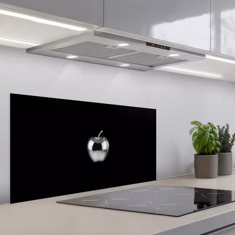 Appel - Metallic - Symmetrisch keuken achterwand spatscherm middel -3d_schuin