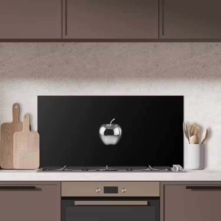 Appel - Metallic - Symmetrisch keuken achterwand spatscherm middel -sfeer2