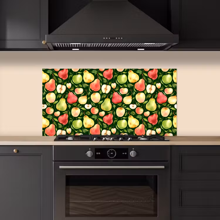 Appels - Peren - Fruit - Groen keuken achterwand spatscherm middel 899 -sfeer1