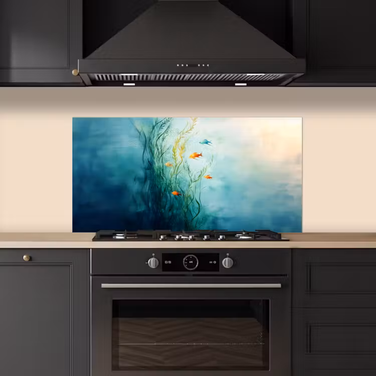 Waterplanten - Vissen - Kleurrijk - Water keuken achterwand spatscherm middel -sfeer1
