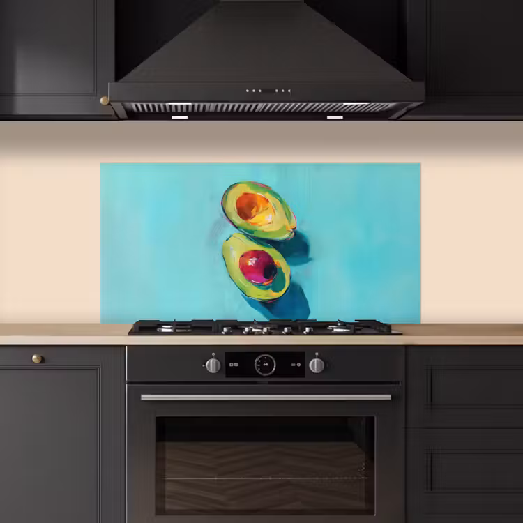 Avocado - Groen - Pit - Schaduw keuken achterwand spatscherm middel -sfeer1