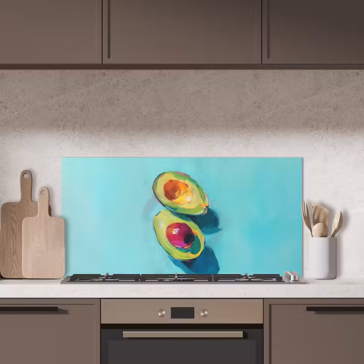Avocado - Groen - Pit - Schaduw keuken achterwand spatscherm middel -sfeer2