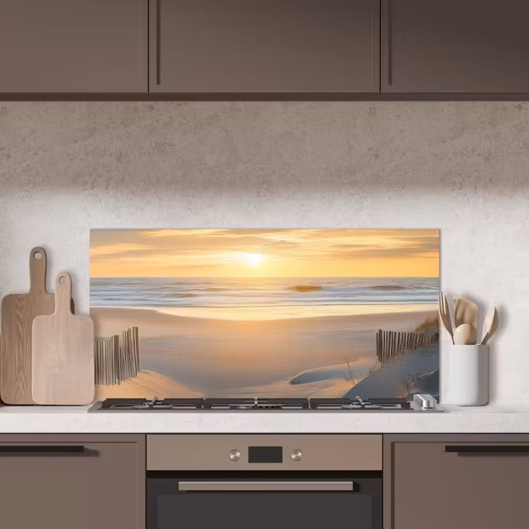 Strand - Duinen - Zonsondergang keuken achterwand spatscherm middel -sfeer2