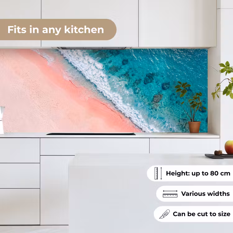 Strand - Oceaan - Golven - Roze Zand - Natuur keuken achterwand 2 middel -sfeer4_UK