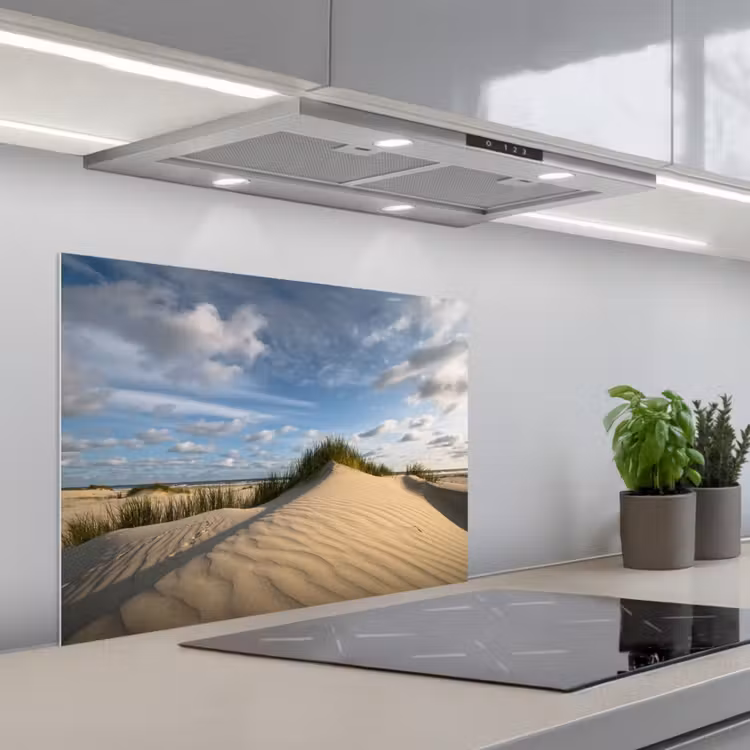 Strand - Zand - Nederland keuken achterwand spatscherm middel -3d_schuin