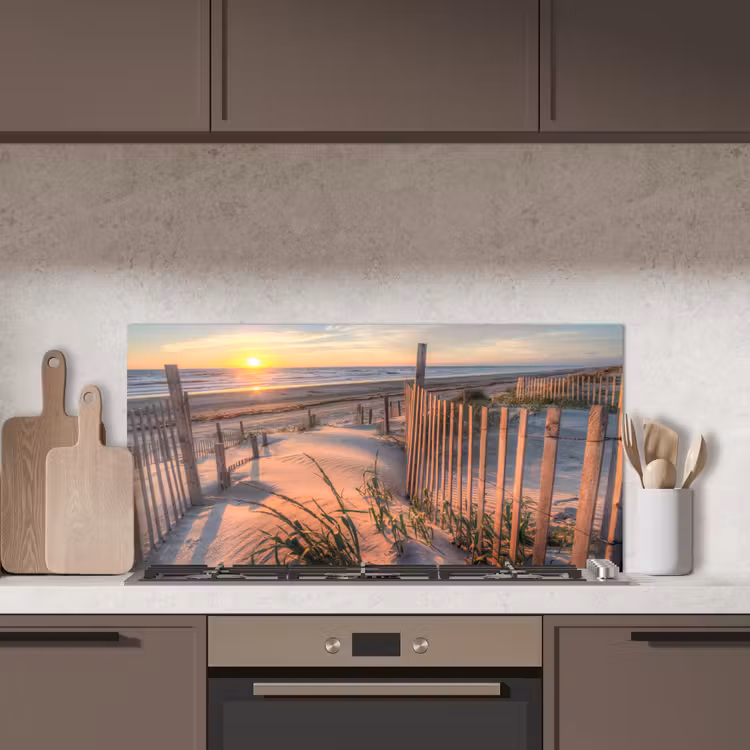 Strand - Zee - Duin - Zonsondergang - Landschap keuken achterwand spatscherm middel -sfeer2