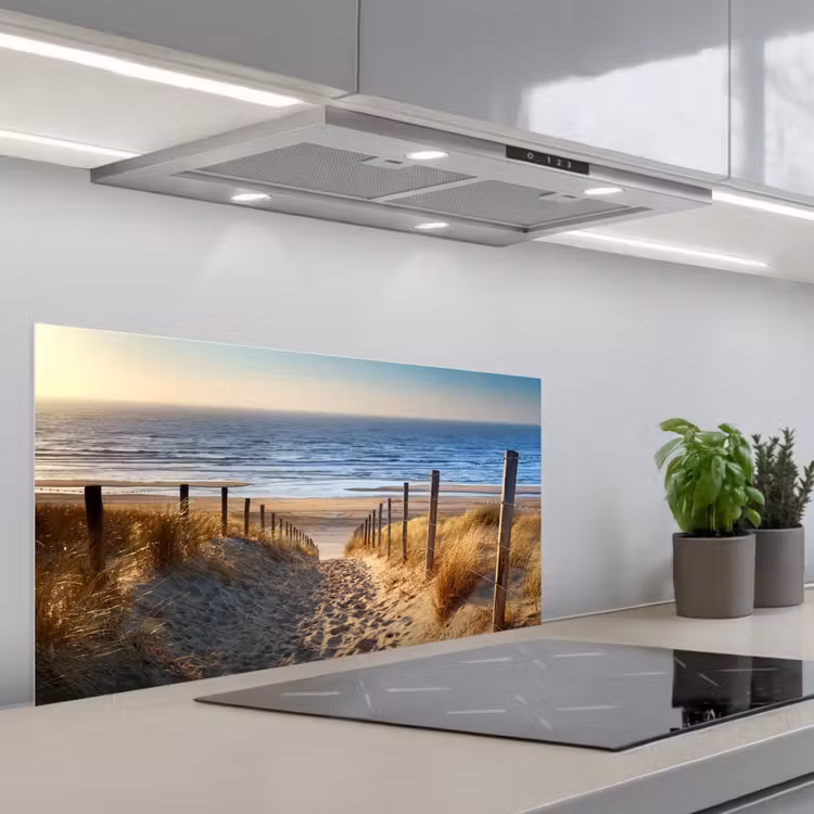 Strand - Zee - Nederland - Duinen - Zon keuken achterwand spatscherm middel -3d_schuin