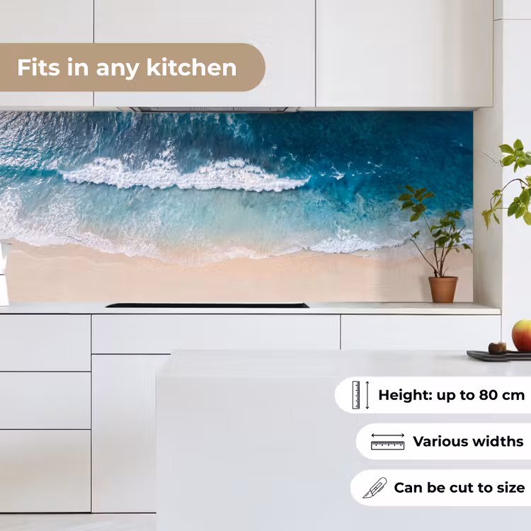 Strand - Zee - Golven - Natuur - Blauw keuken achterwand 2 middel -sfeer4_UK