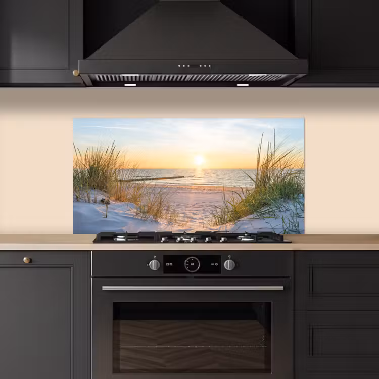 Strand - Zon - Duin - Gras - Zand - Horizon keuken achterwand spatscherm middel -sfeer1
