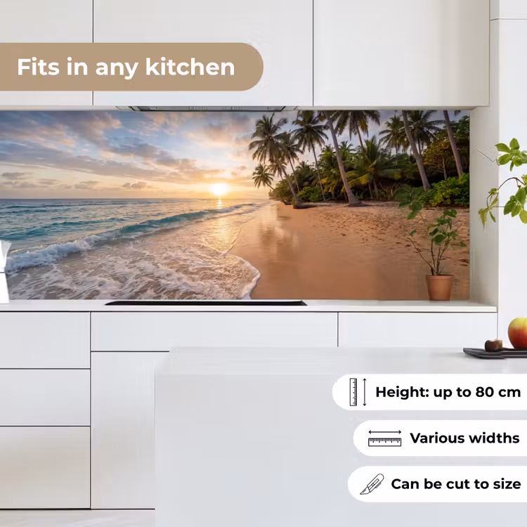 Strand - Zonsondergang - Tropisch - Natuur - Goud keuken achterwand 2 middel -sfeer4_UK