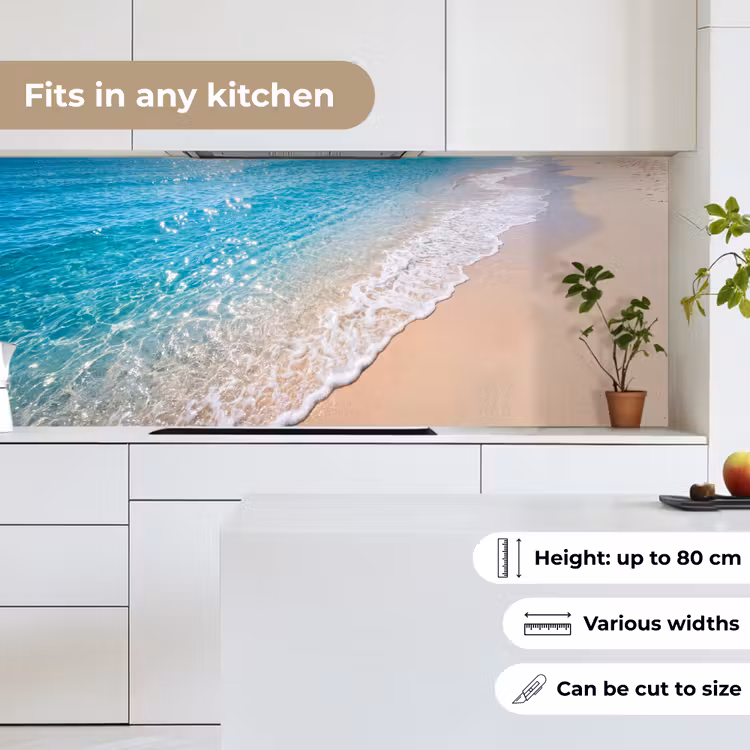 Strand - Water - Natuur - Blauw - Beige keuken achterwand 2 middel -sfeer4_UK