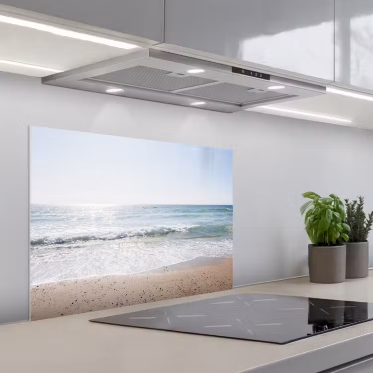 Strand - Water - Turquoise keuken achterwand spatscherm middel -3d_schuin