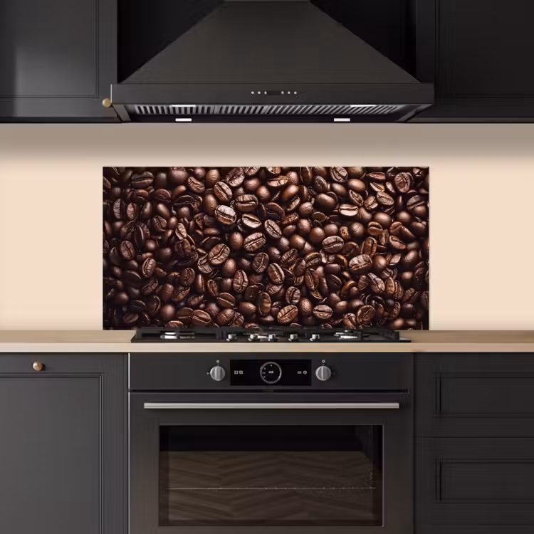 Bonen - Close-up - Donkerbruin keuken achterwand spatscherm middel -sfeer1