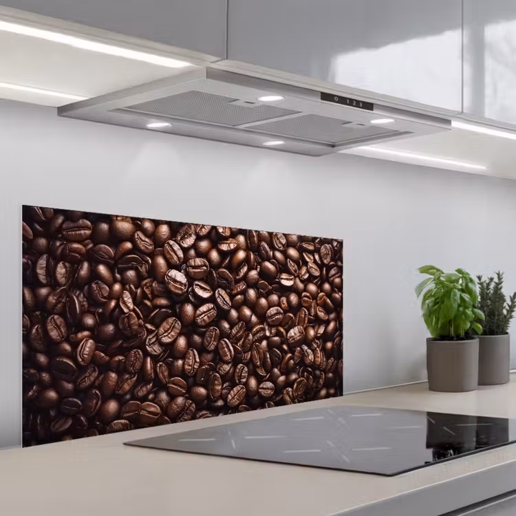 Bonen - Close-up - Donkerbruin keuken achterwand spatscherm middel -3d_schuin