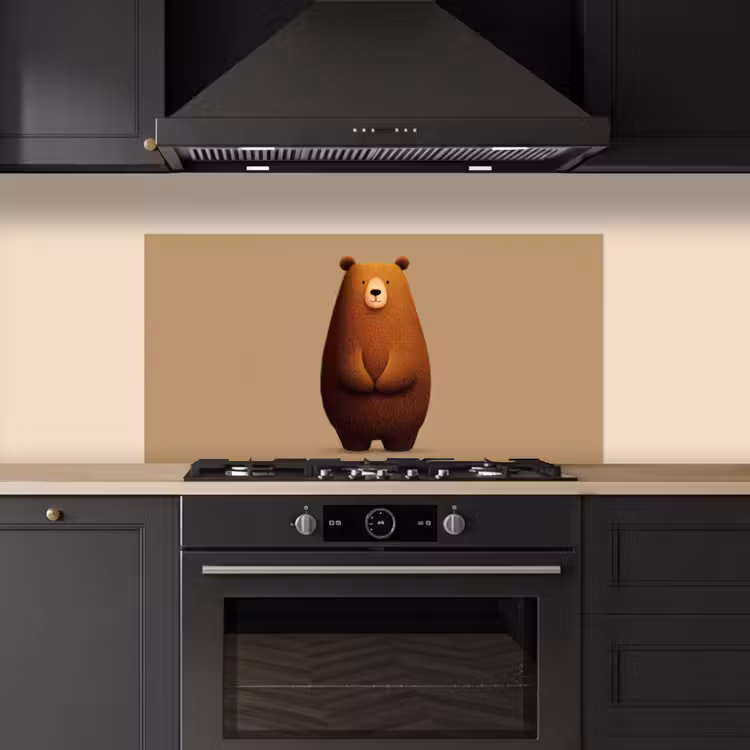 Beer - Minimalistisch - Bruin keuken achterwand spatscherm middel -sfeer1