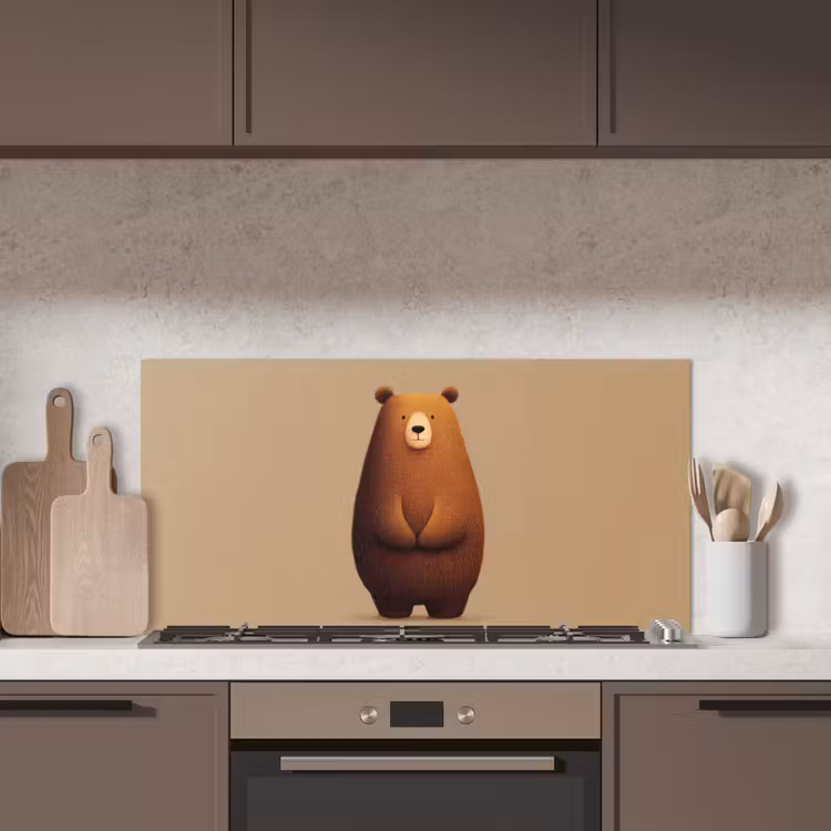 Beer - Minimalistisch - Bruin keuken achterwand spatscherm middel -sfeer2