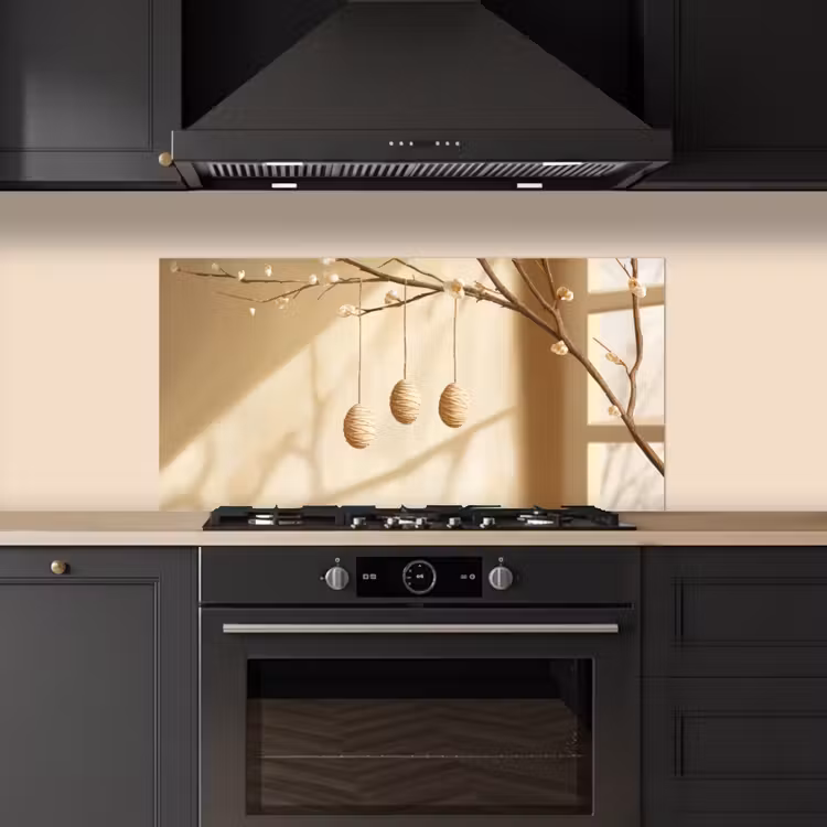 Beige - Paastak - Eieren keuken achterwand spatscherm middel -sfeer1