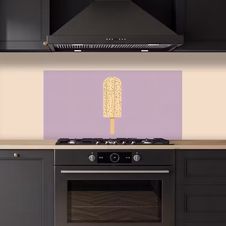 Beige - Ijsje - Spikkels keuken achterwand spatscherm middel -sfeer1