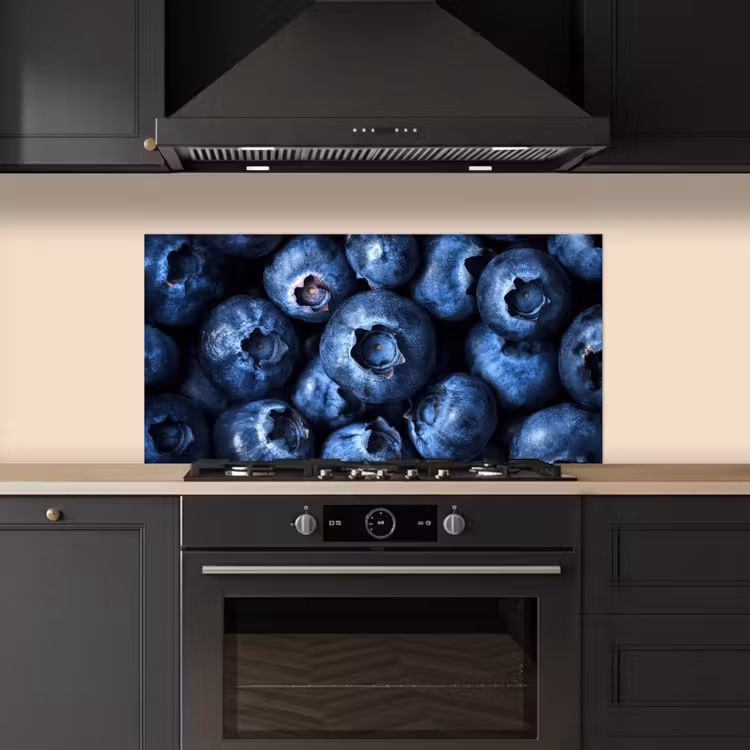 Bessen - Blauw - Fruit keuken achterwand spatscherm middel -sfeer1