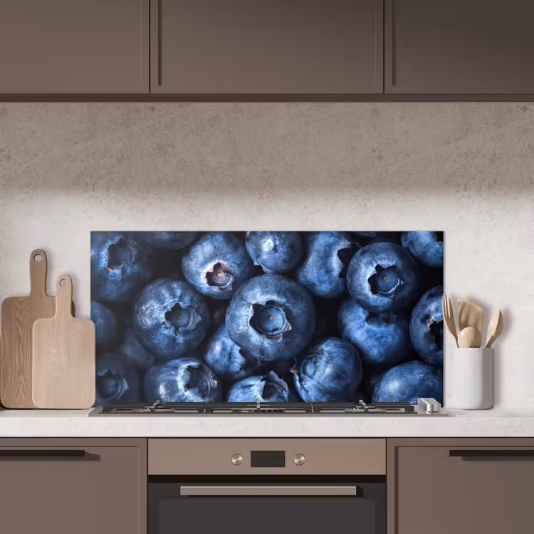 Bessen - Blauw - Fruit keuken achterwand spatscherm middel -sfeer2