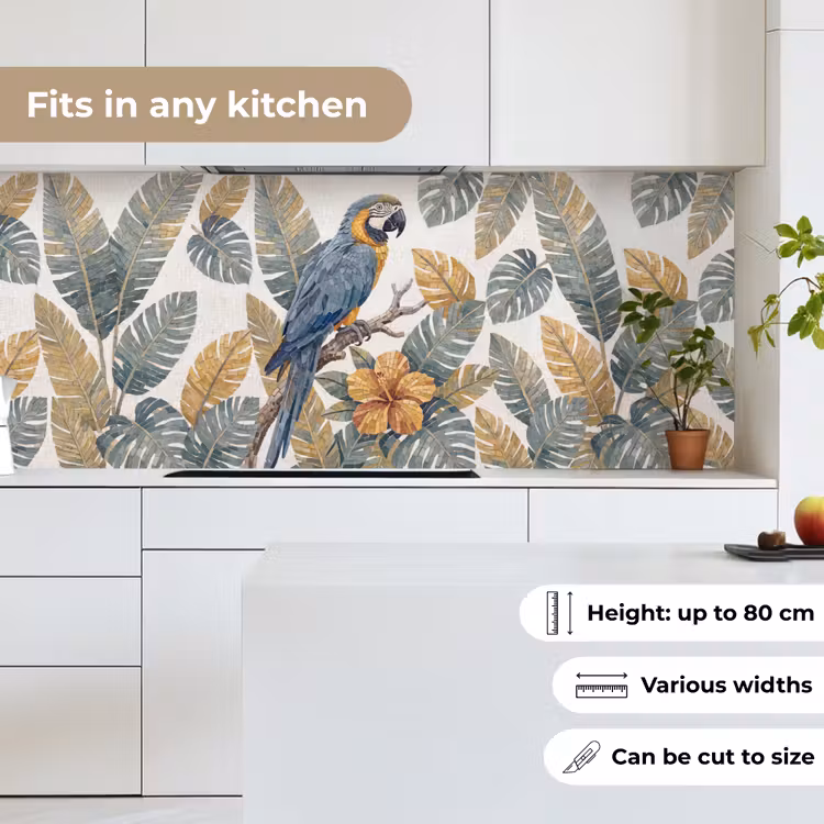 Vogel - Tak - Natuur - Mozaïek - Blauw keuken achterwand 2 middel -sfeer4_UK