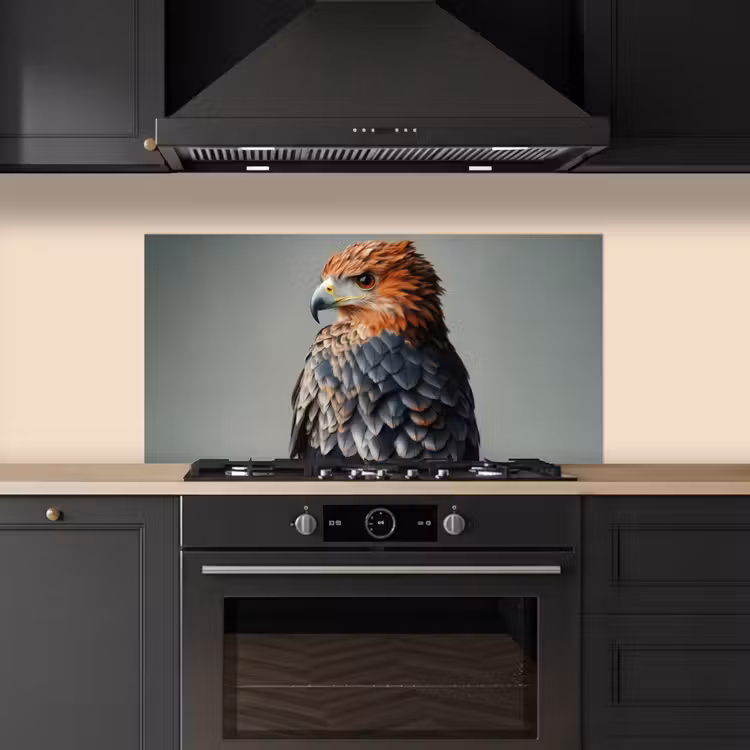 Vogel - Realistisch - Veren - Bruin keuken achterwand spatscherm middel -sfeer1