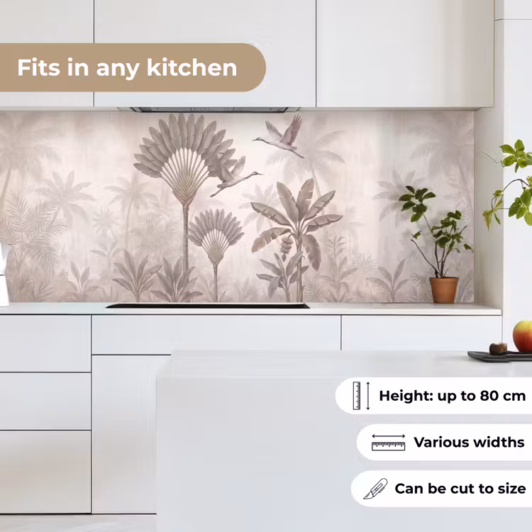 Vogel - Tropisch - Jungle - Natuur - Beige keuken achterwand 2 middel -sfeer4_UK