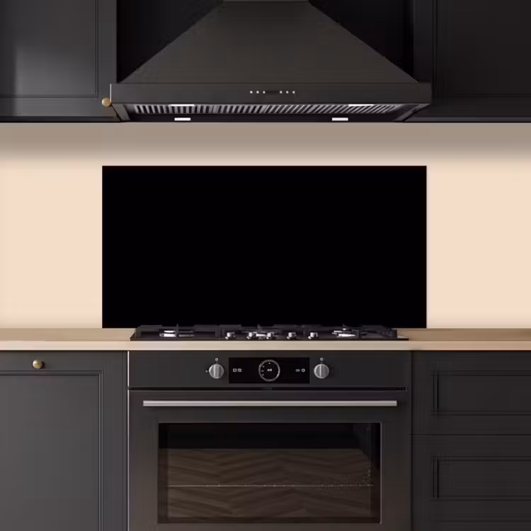 Zwart - Effen kleur keuken achterwand spatscherm middel 899 -sfeer1