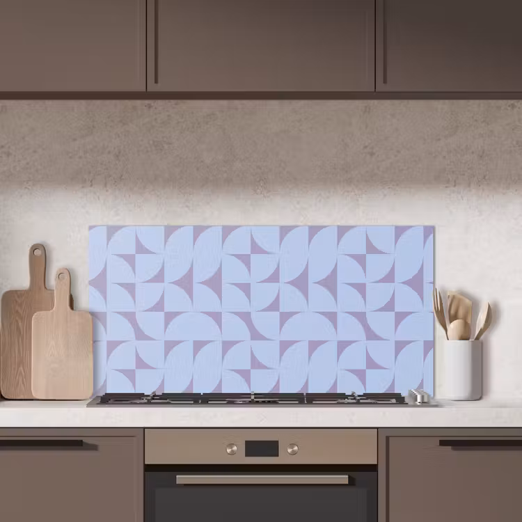 Blokken - Blauw - Paars - Patroon keuken achterwand spatscherm middel 899 -sfeer2