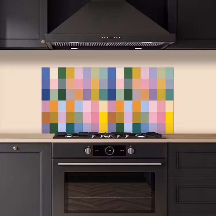 Blokken - Vierkant - Patroon - Gekleurd keuken achterwand spatscherm middel -sfeer1
