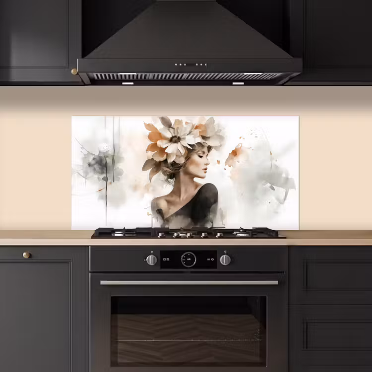 Bloesem - Portret - Gezicht keuken achterwand spatscherm middel -sfeer1