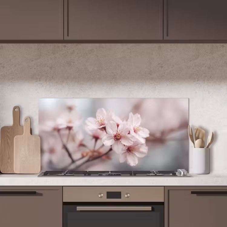 Bloesems - Meeldraden - Geel - Wazig keuken achterwand spatscherm middel -sfeer2
