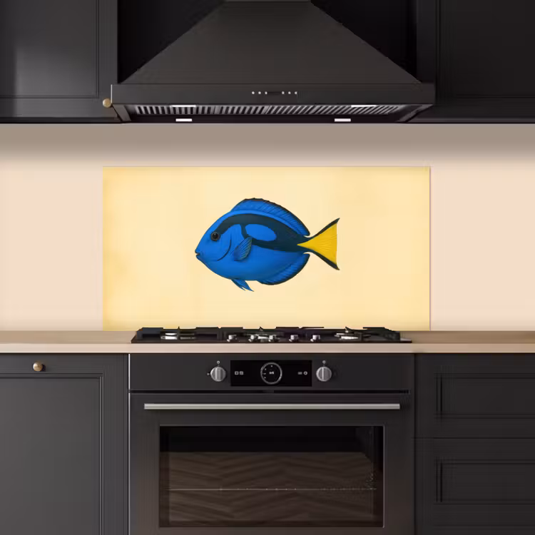 Blauw - Dory - Vis - Staartvin keuken achterwand spatscherm middel -sfeer1