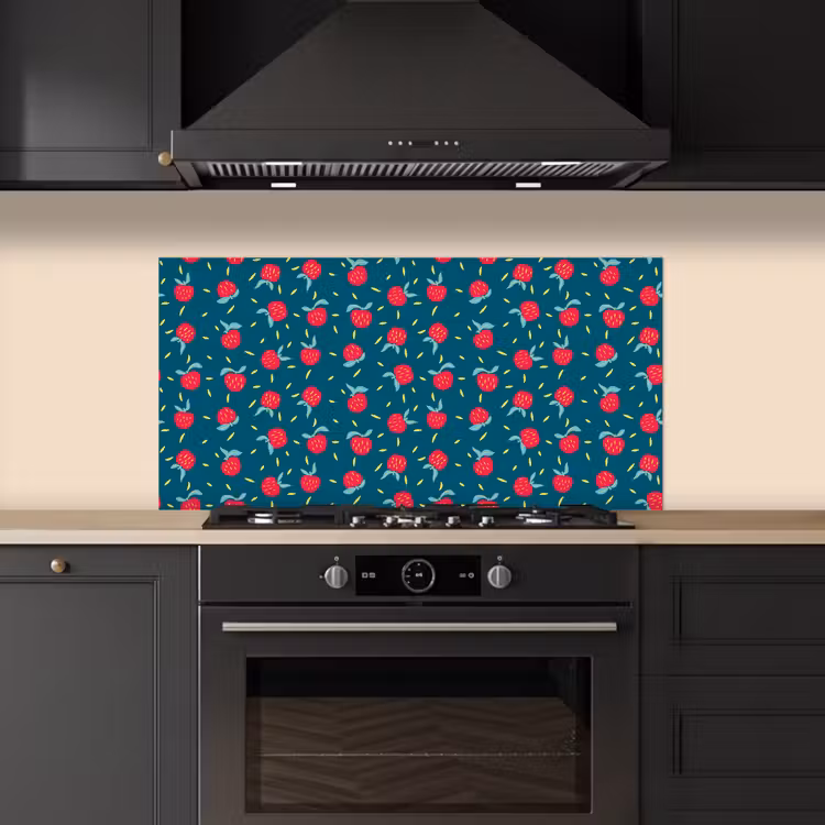 Blauwgroen - Appels - Vruchten keuken achterwand spatscherm middel 899 -sfeer1