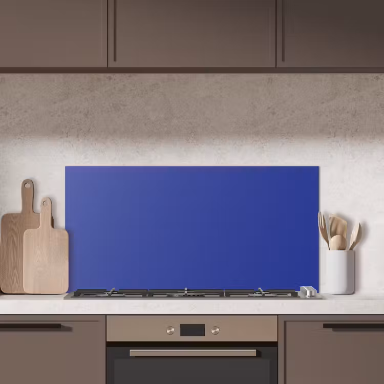 Blauw - Effen kleur - Donkerblauw keuken achterwand spatscherm middel 899 -sfeer2