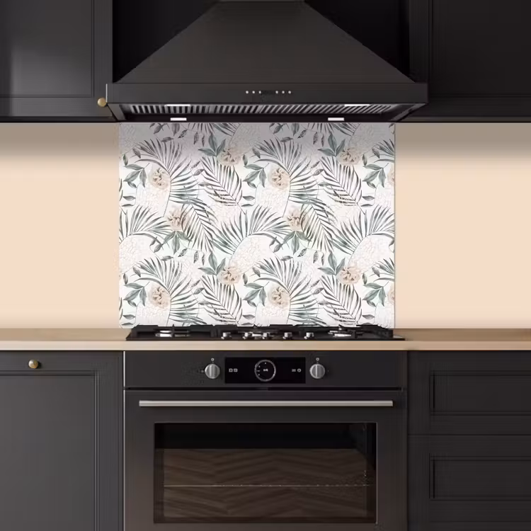 Boho - Jungle - Bloemen - Bladeren keuken achterwand spatscherm middel -sfeer1