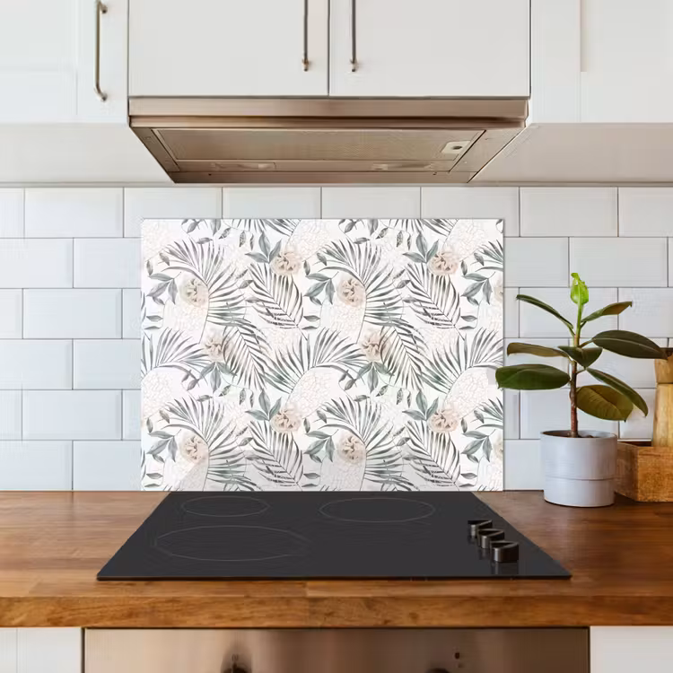 Boho - Jungle - Bloemen - Bladeren keuken achterwand spatscherm middel -sfeer2