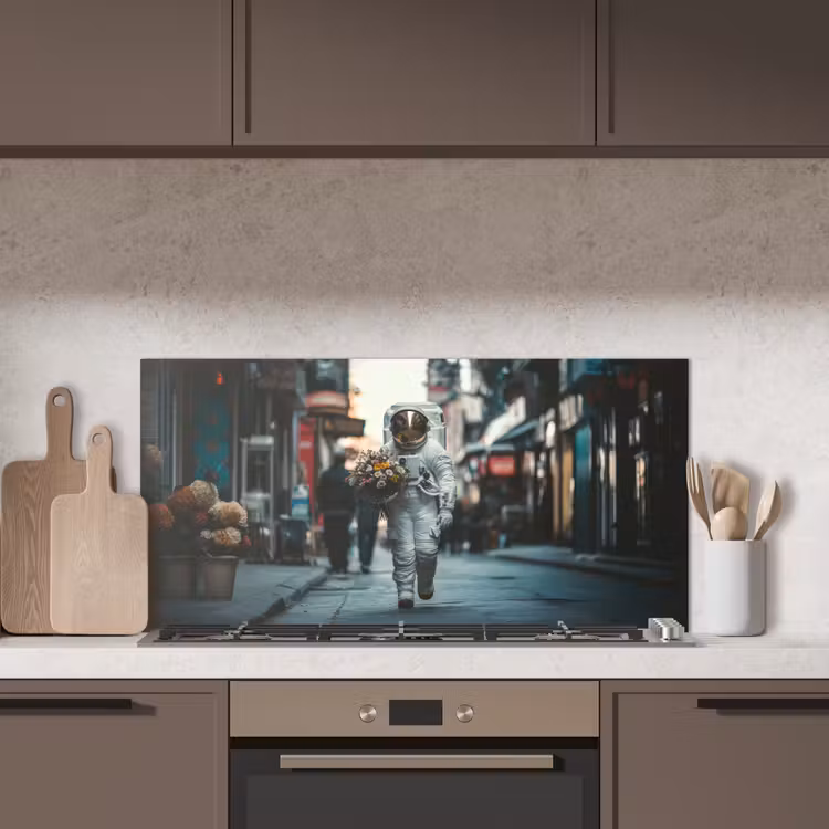 Boeket - Bloemen - Kleurrijk - Astronaut keuken achterwand spatscherm middel -sfeer2