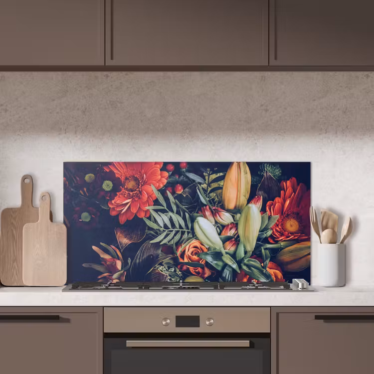 Boeket - Stilleven - Bloemen - Planten - Rood keuken achterwand spatscherm middel -sfeer2