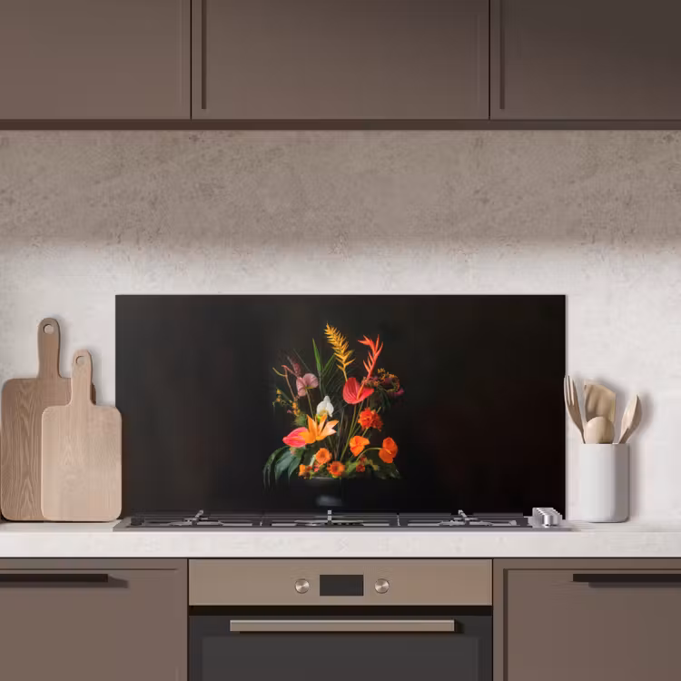Schaal - Boeket - Bloemen keuken achterwand spatscherm middel -sfeer2