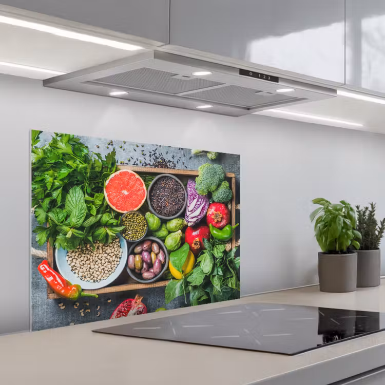 Kist - Fruit - Gezond keuken achterwand spatscherm middel -3d_schuin