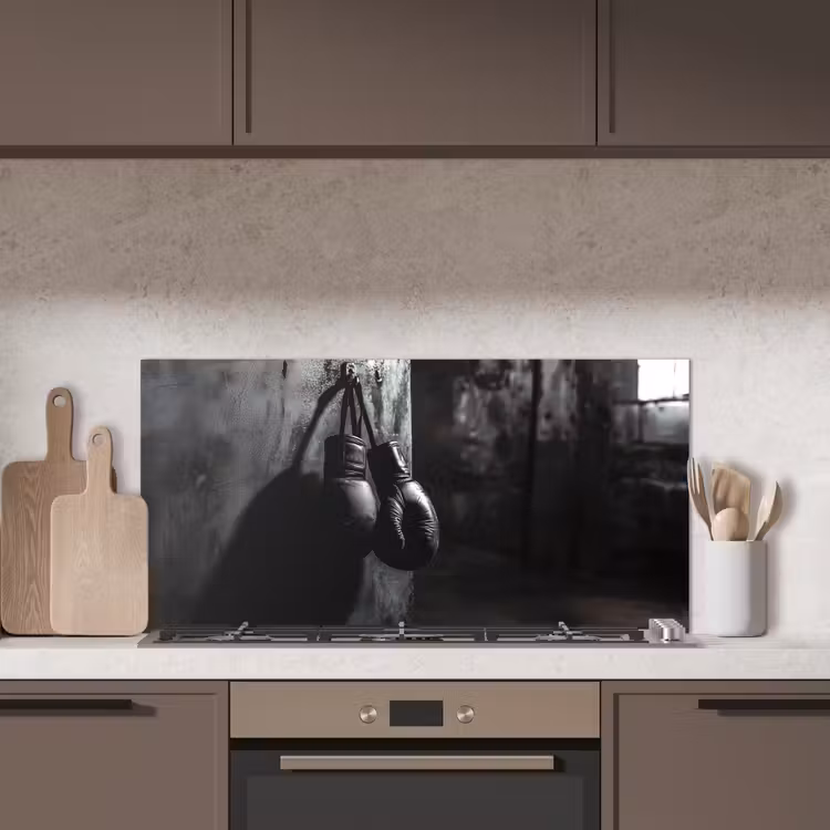 Bokshandschoenen - Muur - Duister - Zwart keuken achterwand spatscherm middel -sfeer2