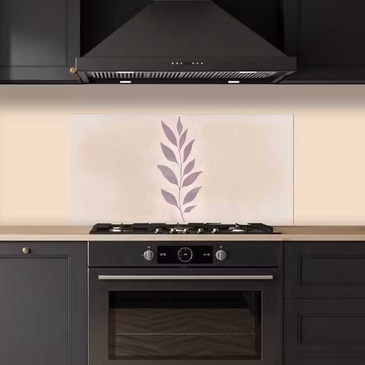 Tak - Bladeren - Minimalistisch - Beige keuken achterwand spatscherm middel -sfeer1