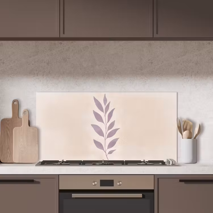 Tak - Bladeren - Minimalistisch - Beige keuken achterwand spatscherm middel -sfeer2