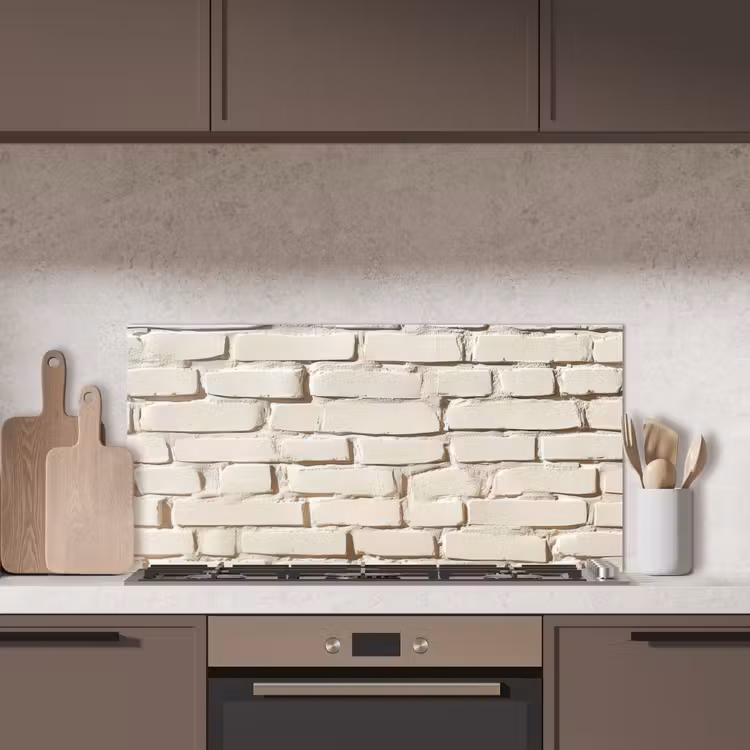 Bakstenen - Muur - Licht - Wit keuken achterwand spatscherm middel -sfeer2