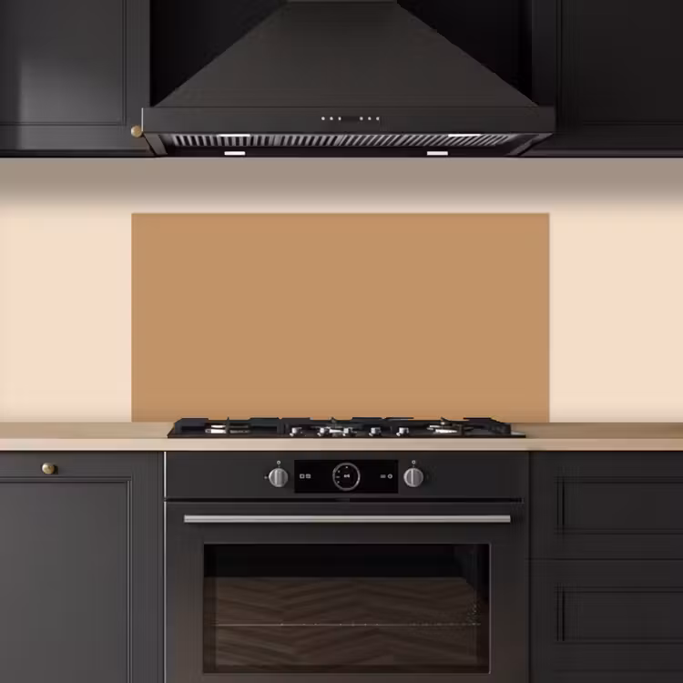 Bruin - Effen print keuken achterwand spatscherm middel 899 -sfeer1