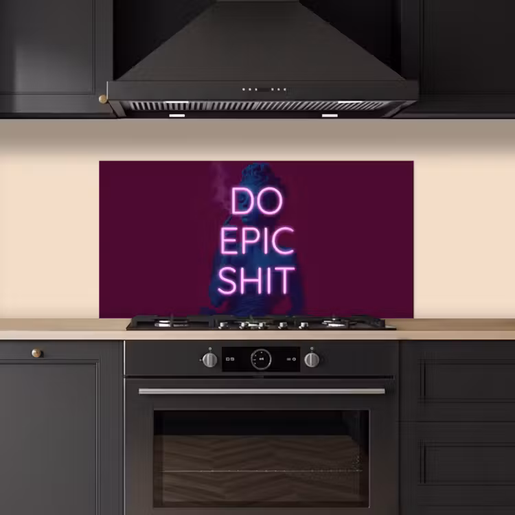 Buste - Neon - LED - Letters keuken achterwand spatscherm middel -sfeer1